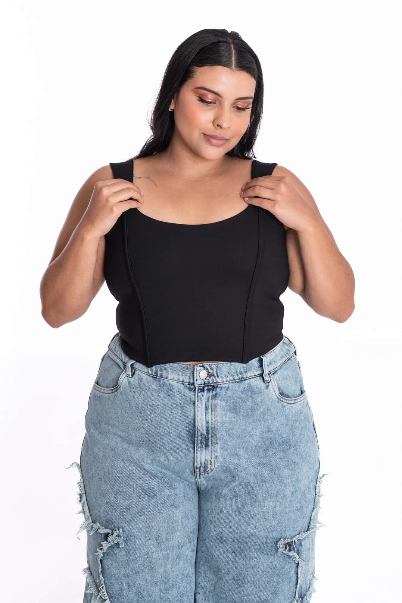 Crop Top Simona Negro