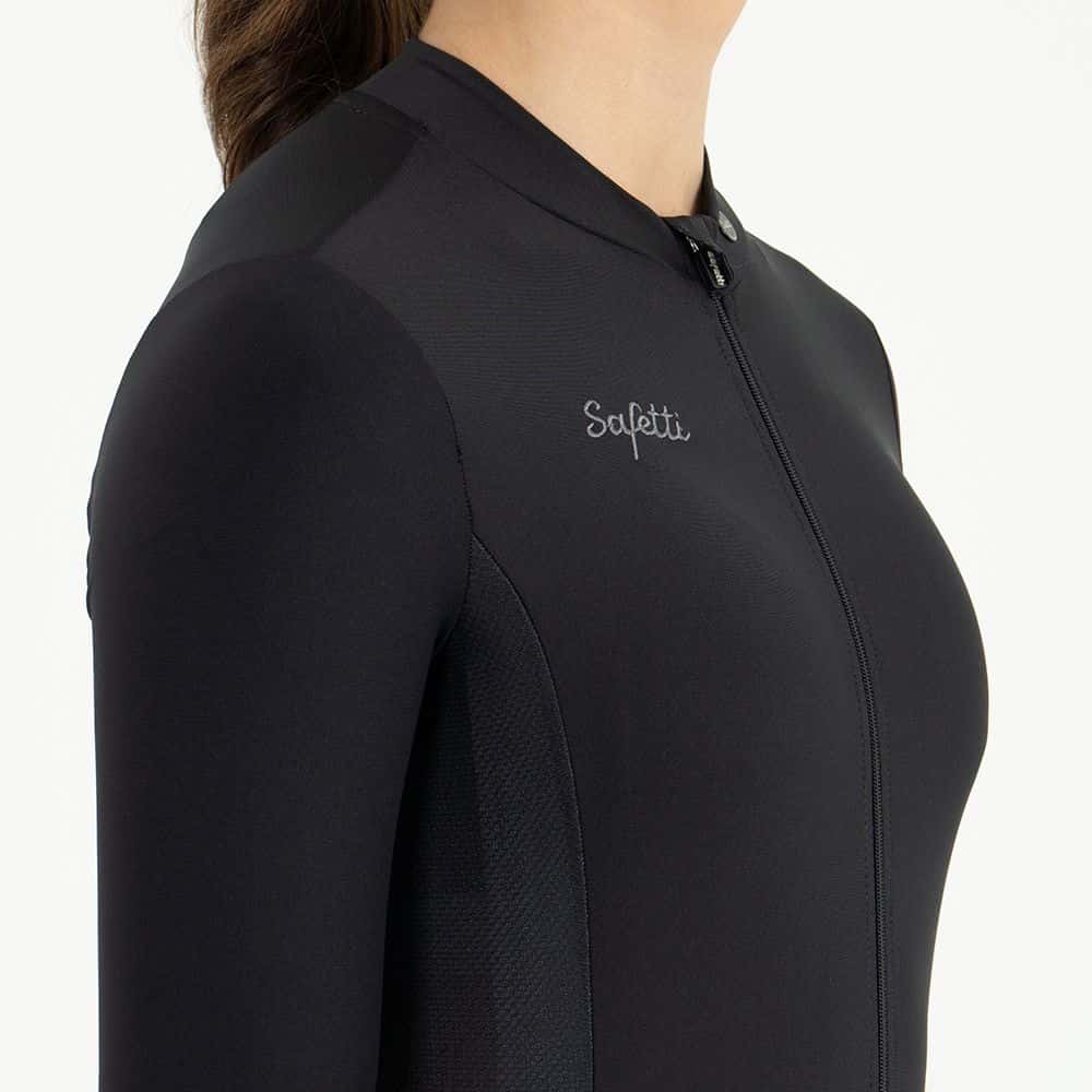CAMISA CICLISMO MANGA CORTA VERONA NERO PARA MUJER - miniatura 5