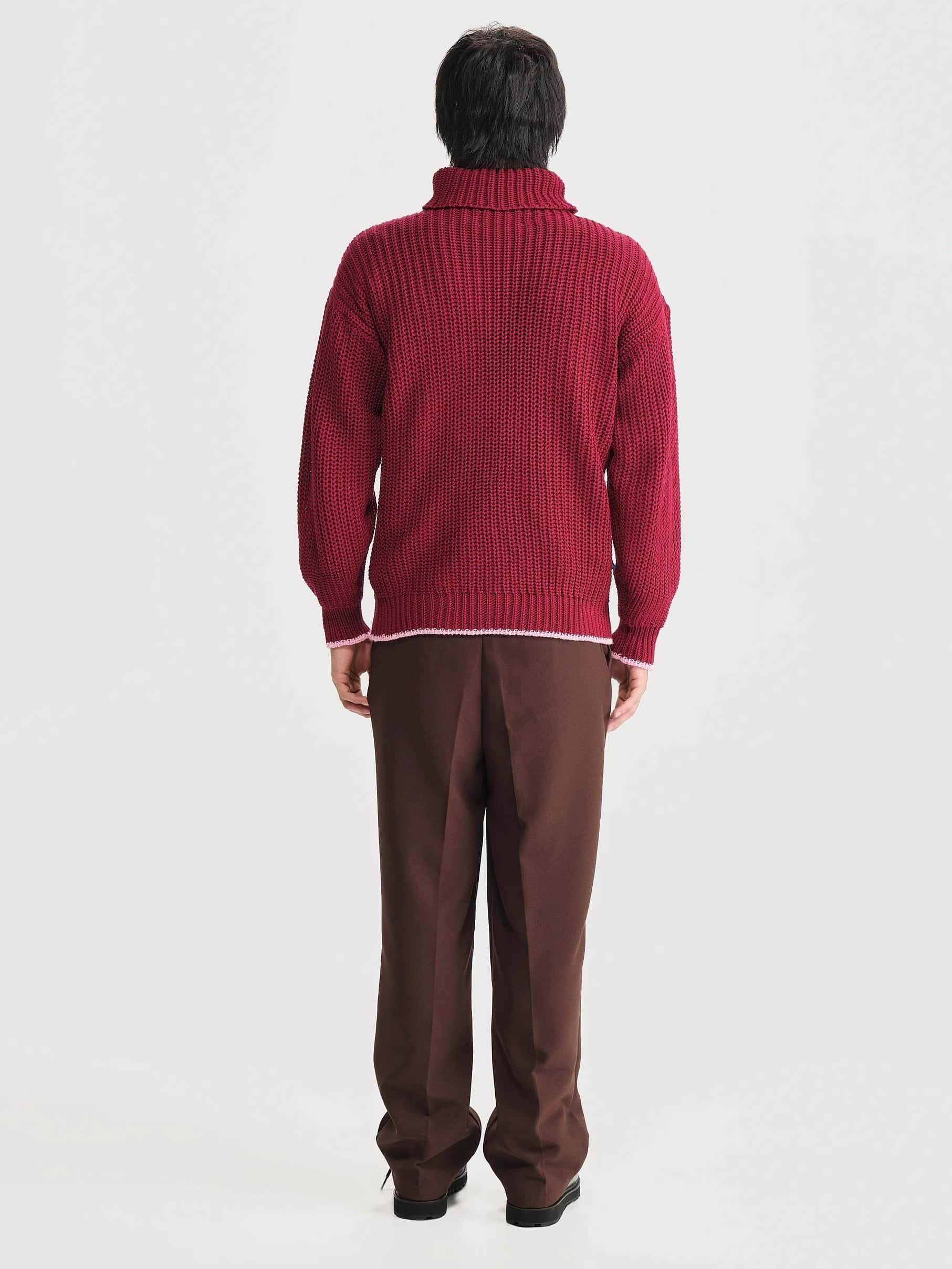 Saco Cuello Tortuga Inglés Rojo/rosado Hombre - miniatura 3