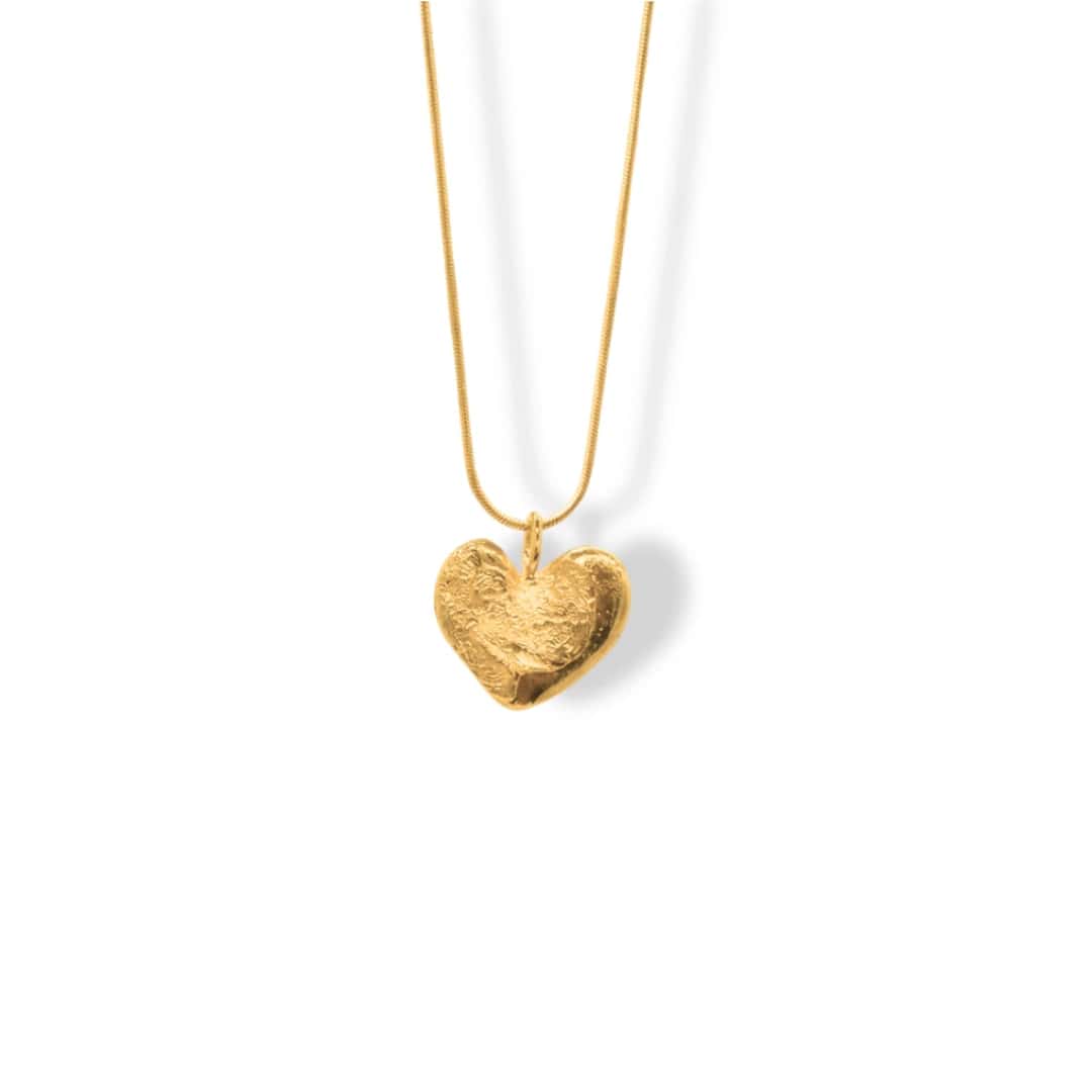 Cadena con dije de corazón con la textura de tu mascota