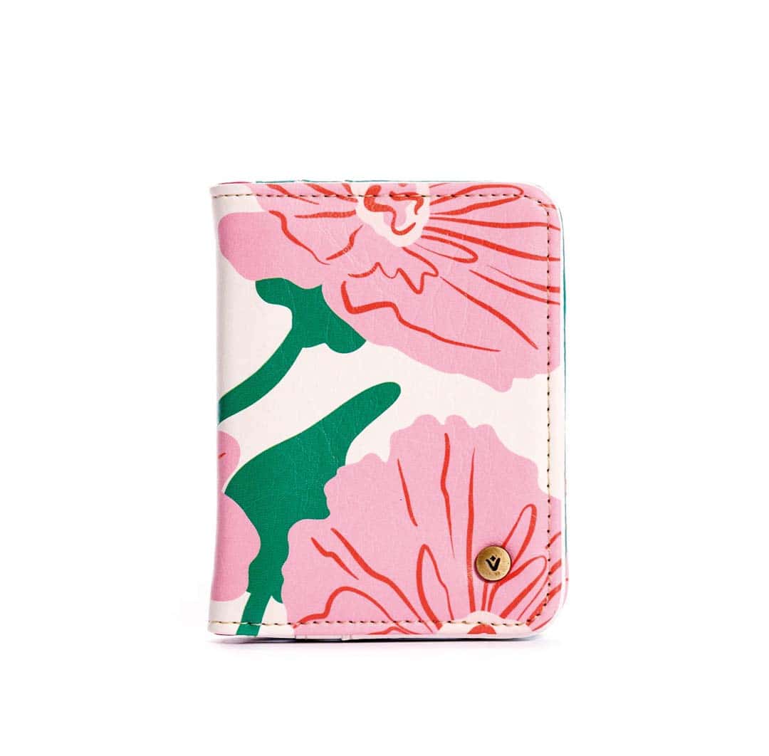 Portadocumentos para mujer Brasil Floral con broche de seguridad