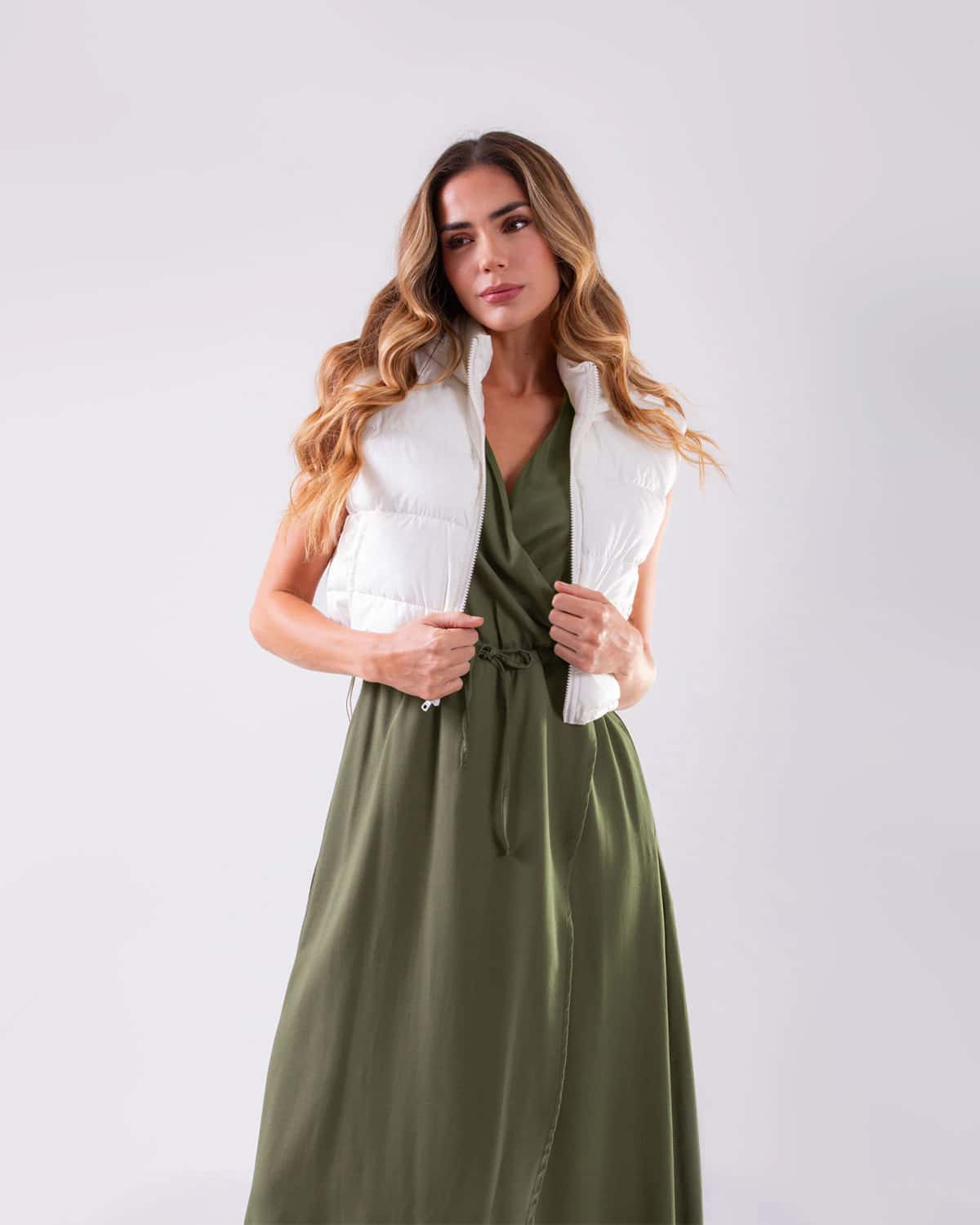 Vestido verde para mujer
