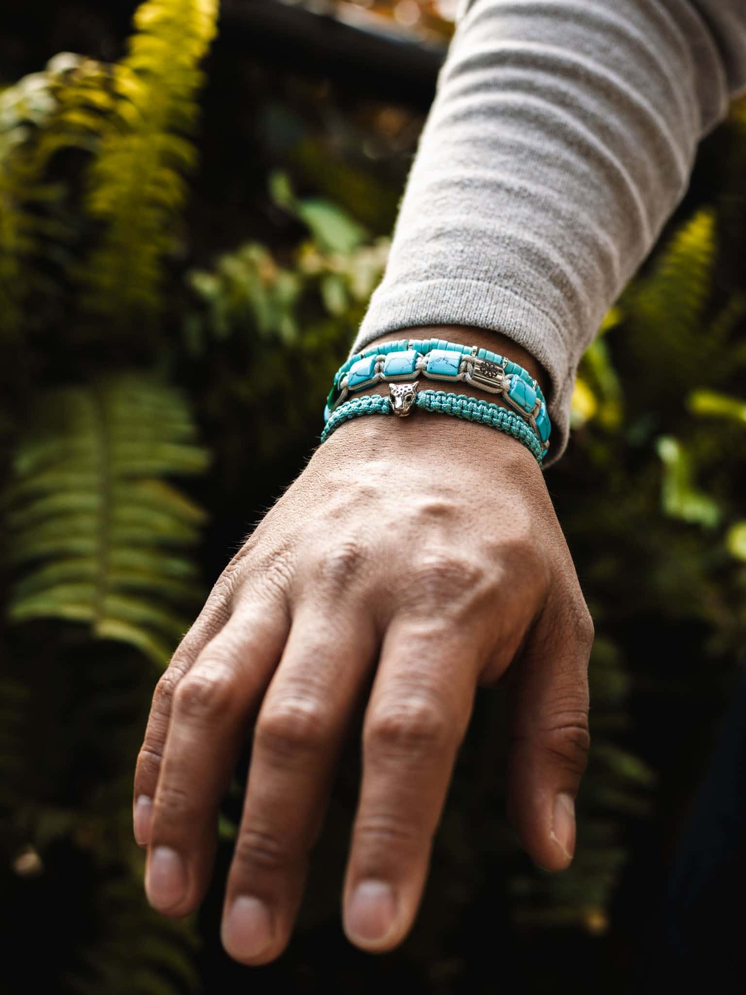 Brazalete Turquesa 4mm Heishi - miniatura 3