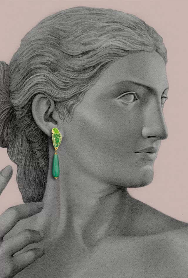 ARETES PERIQUITOS VERDES - miniatura 2