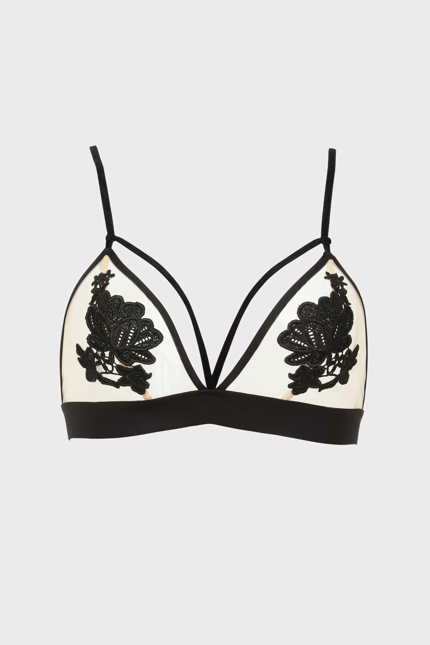 BRALETTE ELLIPSE SEXY CON TIRAS AL FRENTE DELUXE NEGRO - miniatura 3
