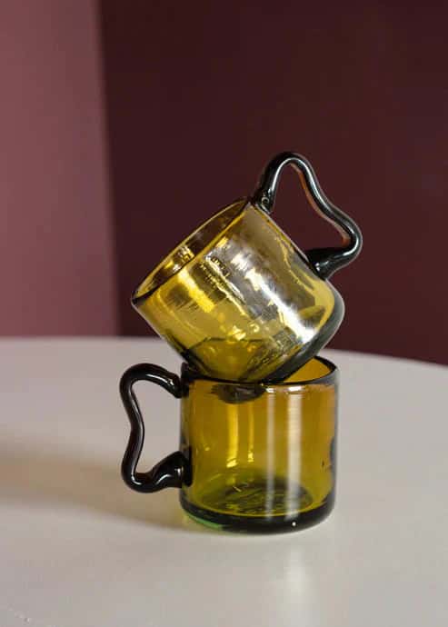 TERTULIA AMBER ESPRESSO CUP SET X4