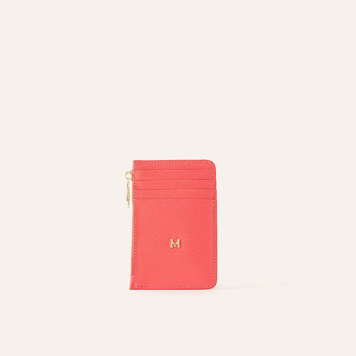 Tarjetero 8 Tarjetas Con Zip Rosa Fontana