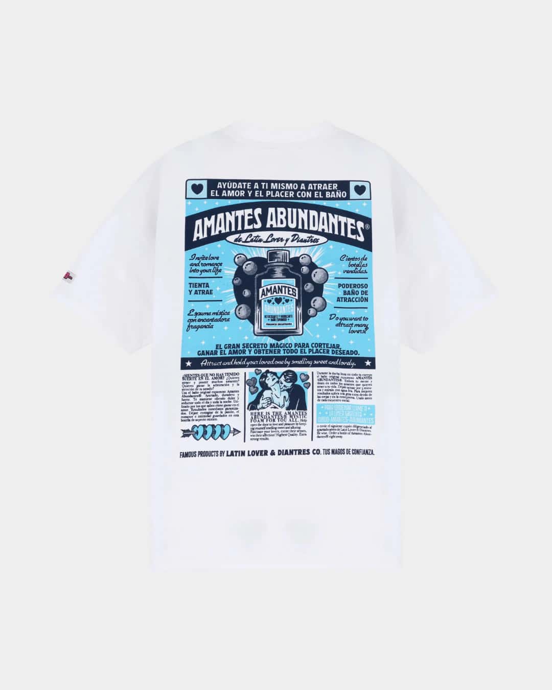 CAMISETA AMANTES ABUNDANTES CREMA OVERSIZED - miniatura 1
