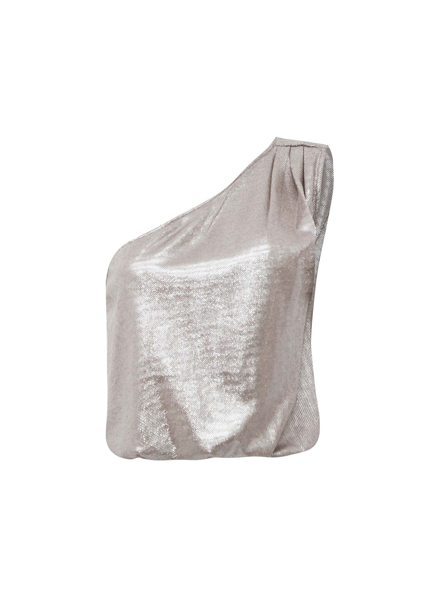 Blusa Metalizada Asimétrica