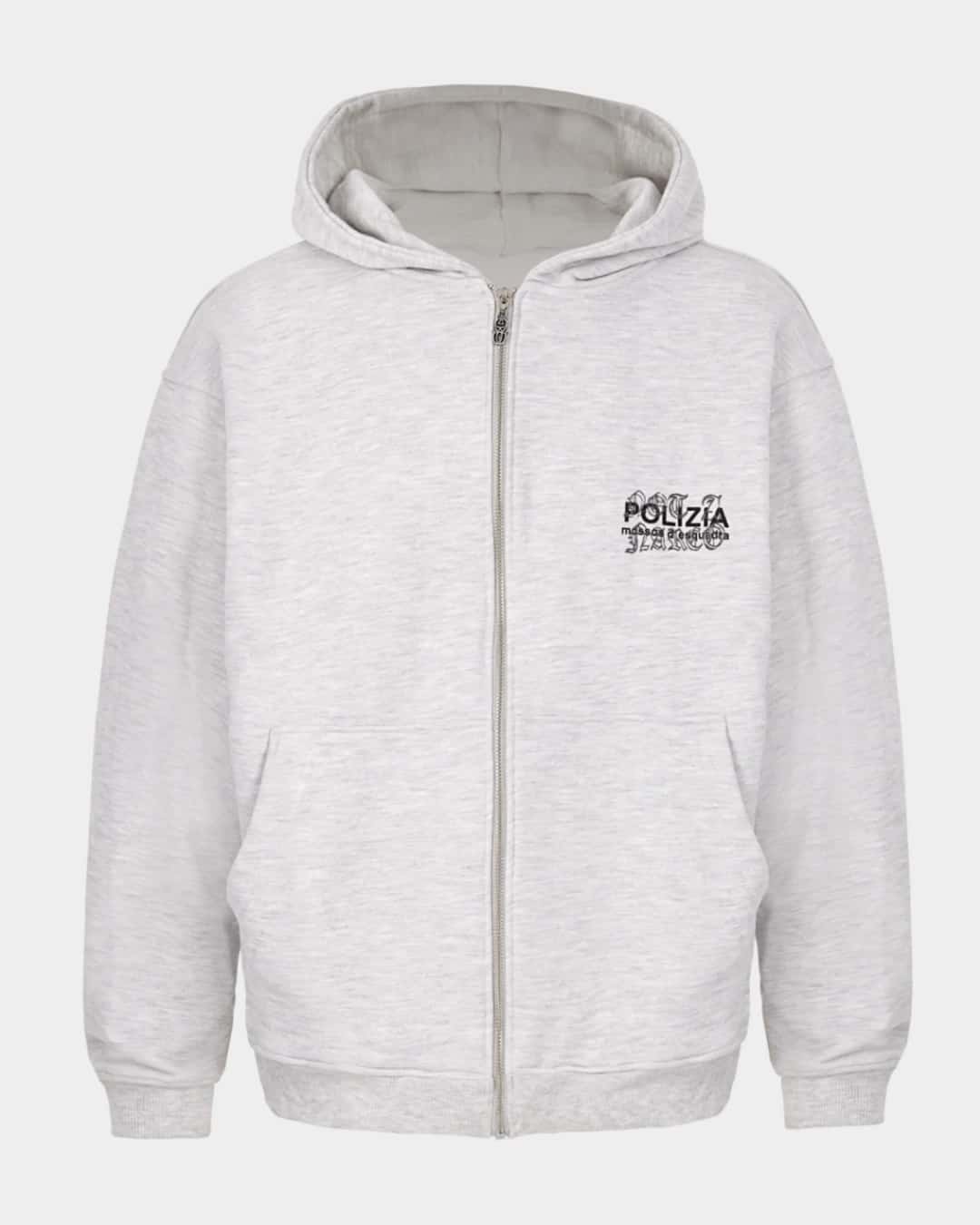 POLIZIA GRAY HOODIE - miniatura 3