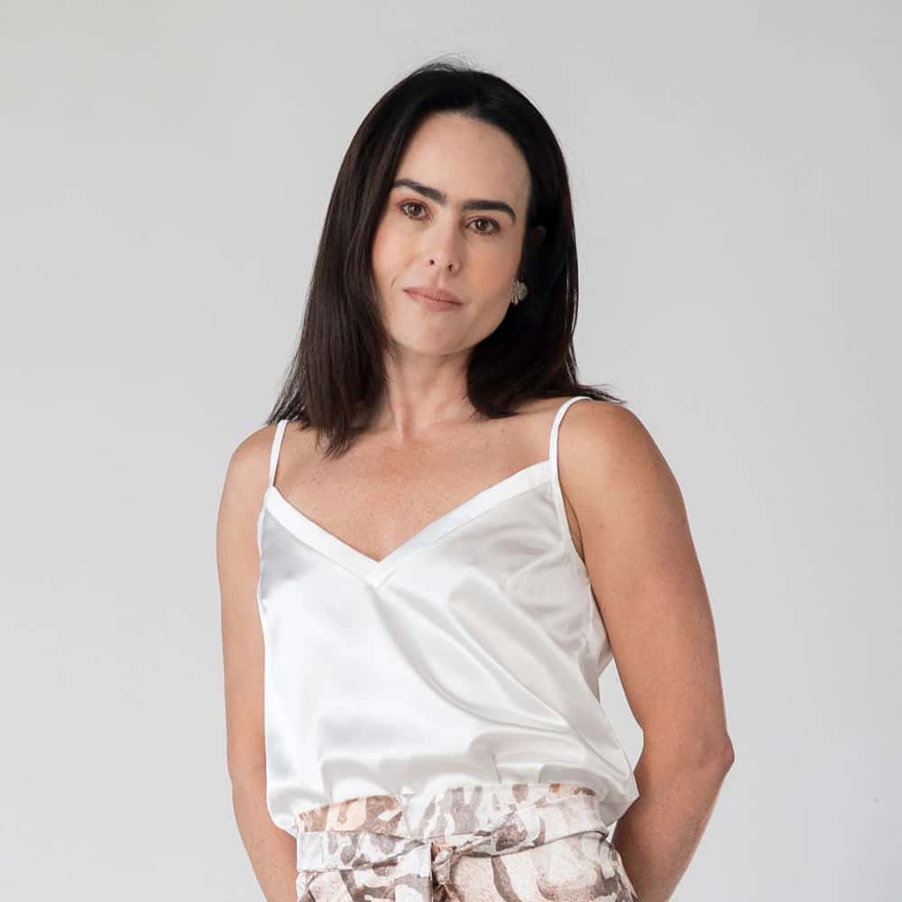 Camisa en Satín Perla