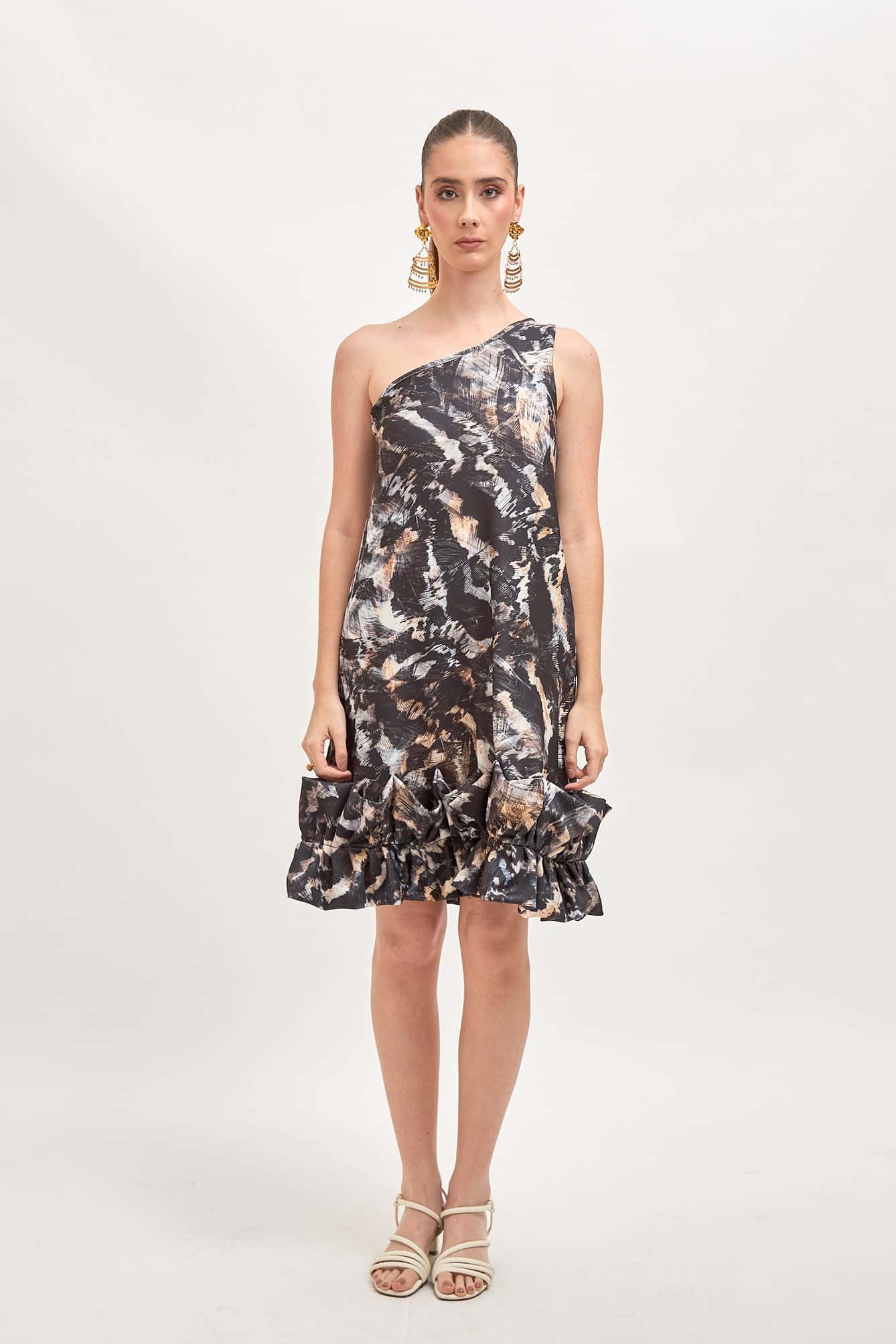 Vestido Chiquima Feathers Negro - miniatura 3