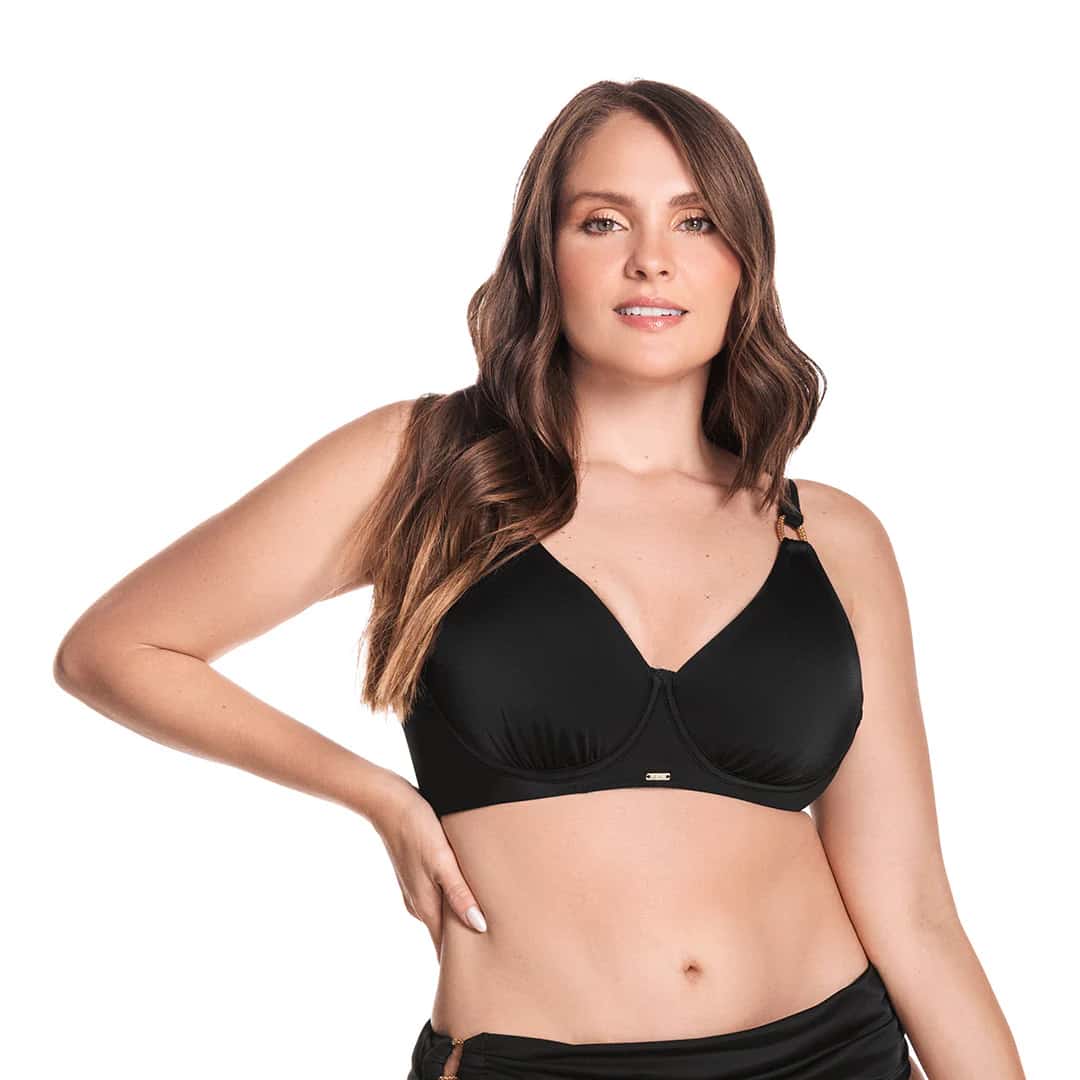 TOP DE VESTIDO DE BAÑO CON BRACHE DE 3 NIVELES - miniatura 4