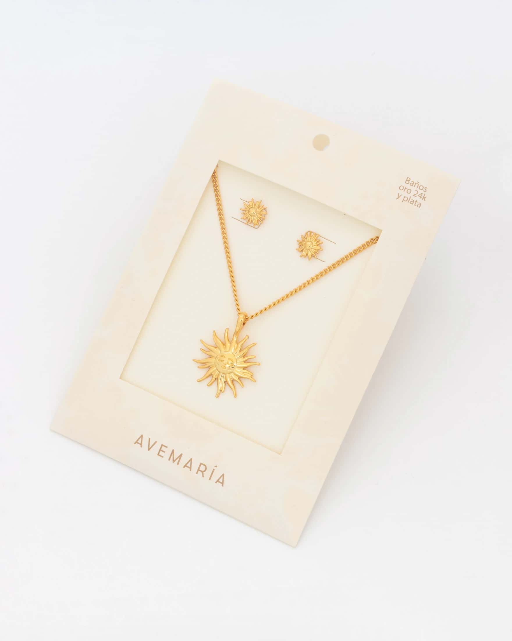 Set Collar + Aretes Sol
