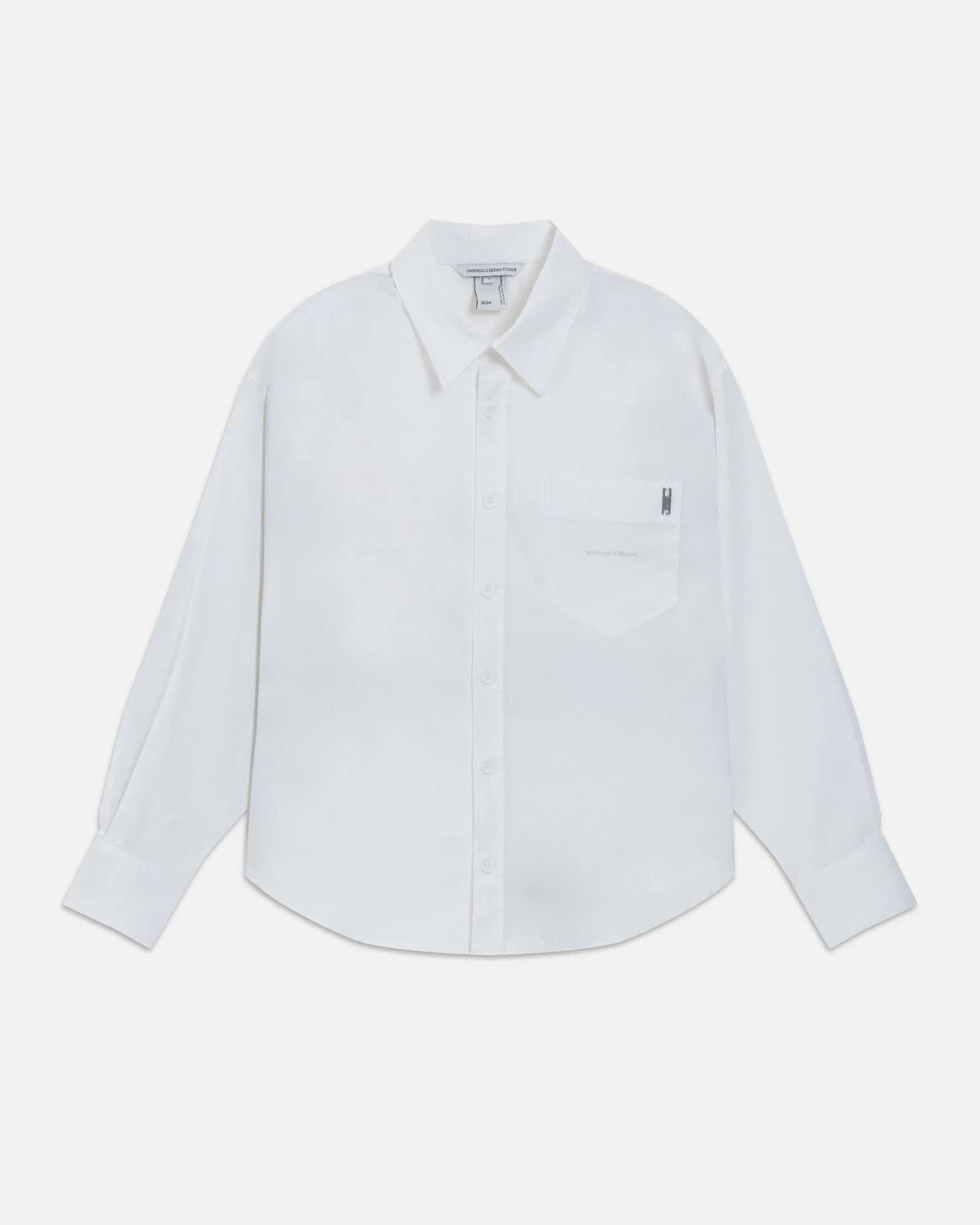 Undergold Studio Boxy Fit Long Sleeve Shirt White
