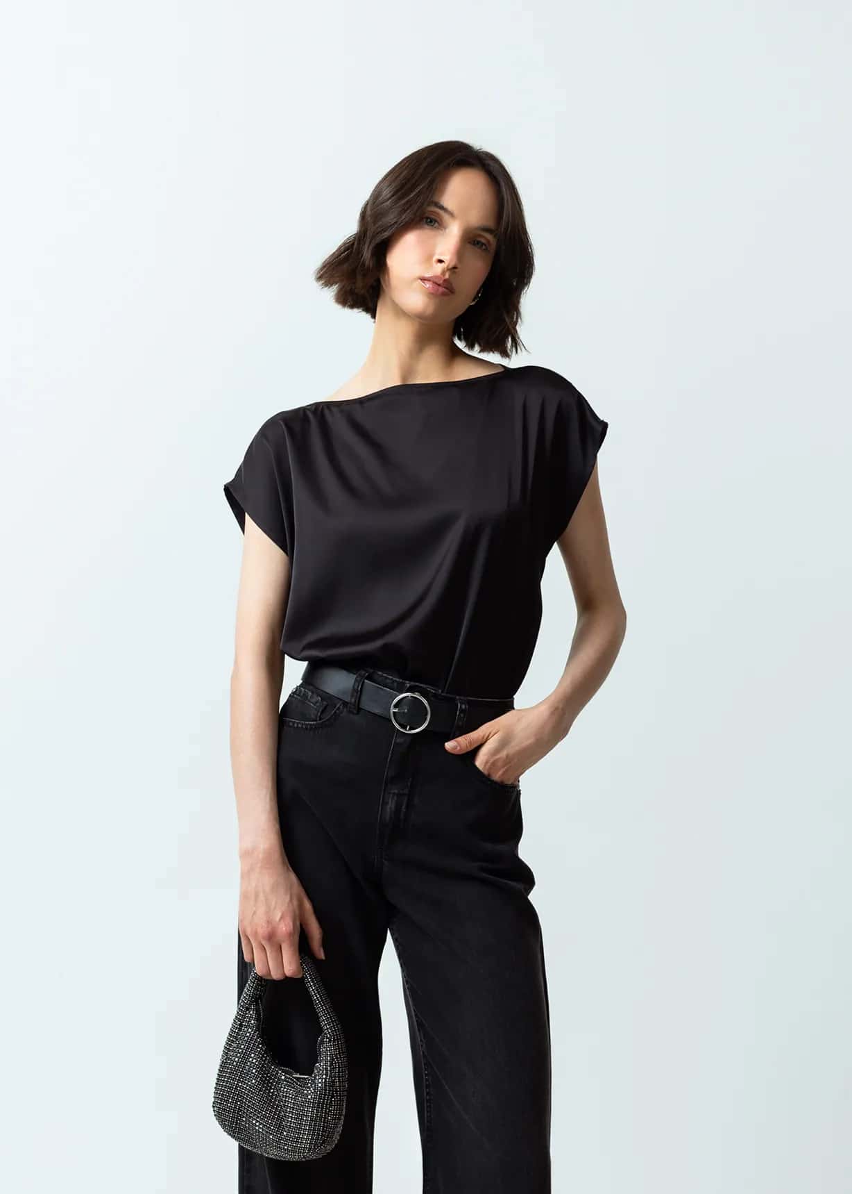 Camisa de cuello bandeja