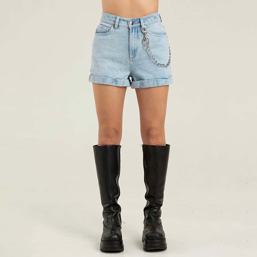 LIGHT WASH DENIM SHORT