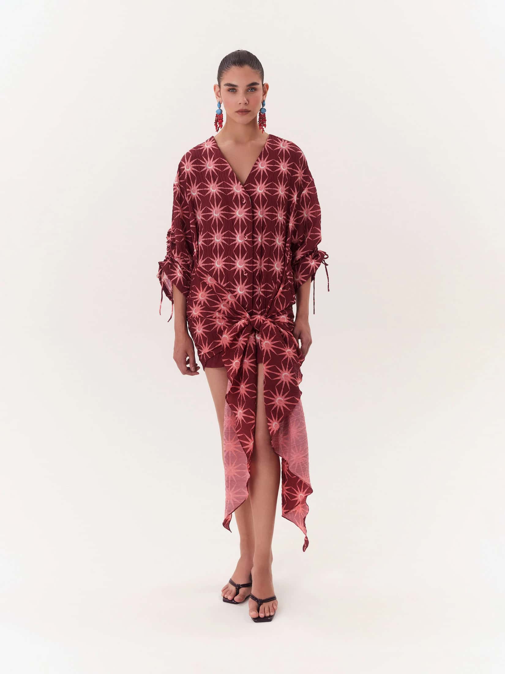 Wrap Dress Solar - Vino