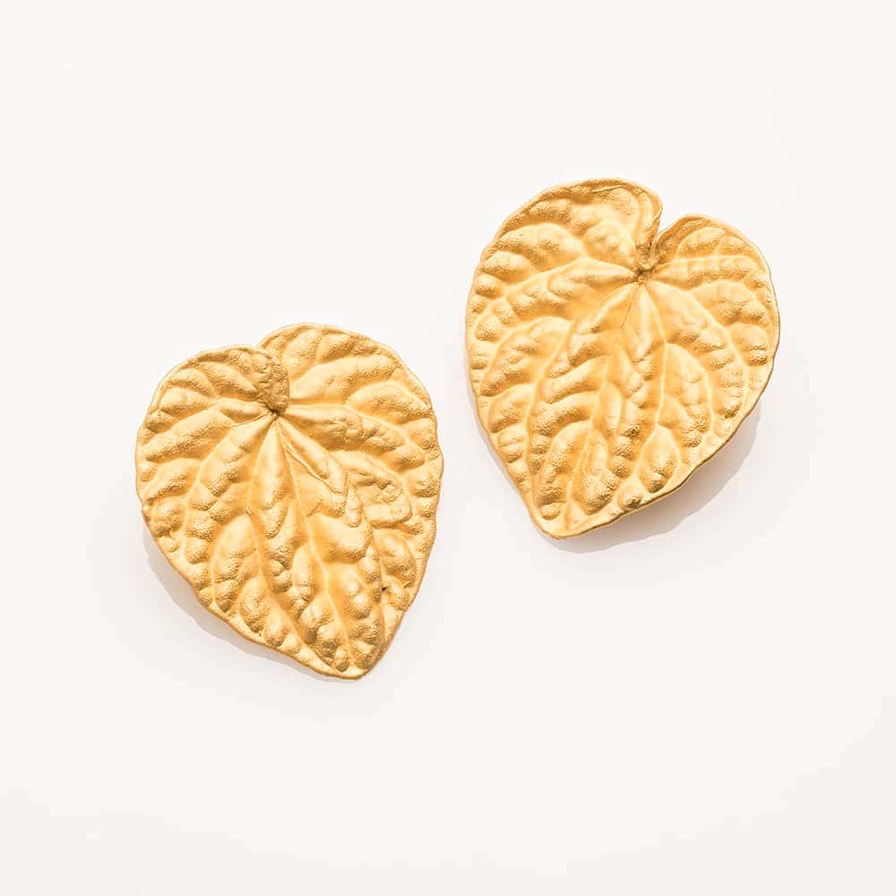 Peperomia Leaf Earrings