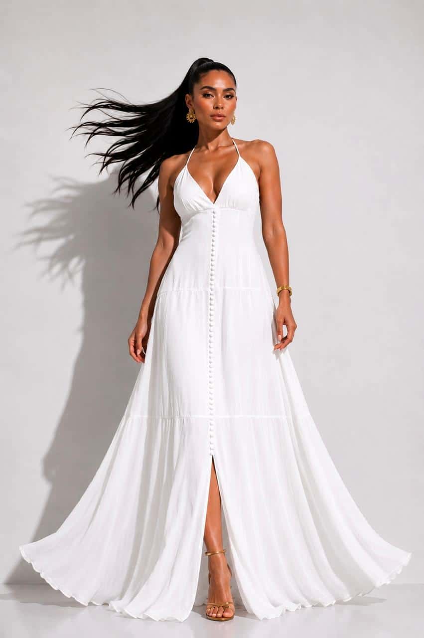 Vestido Heliconia Blanco - miniatura 1