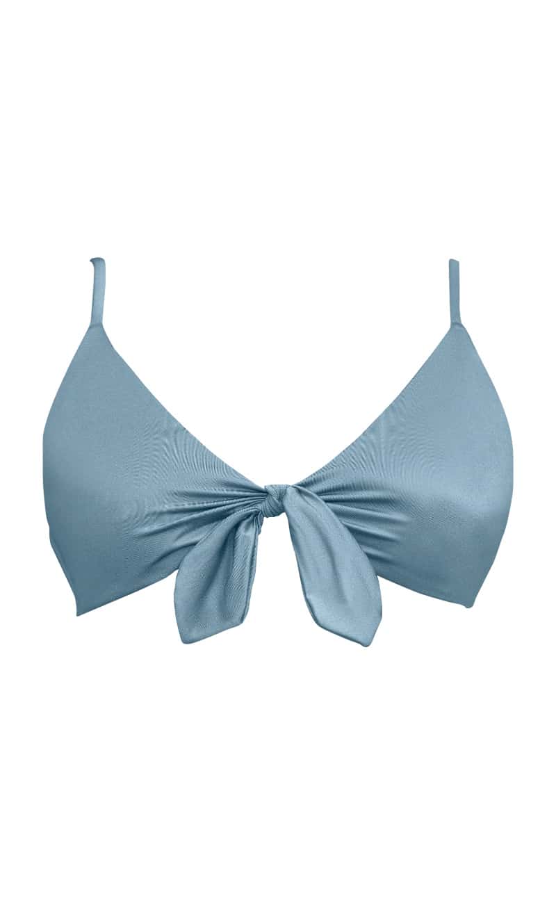 TOP BIKINI HALTER GRIS