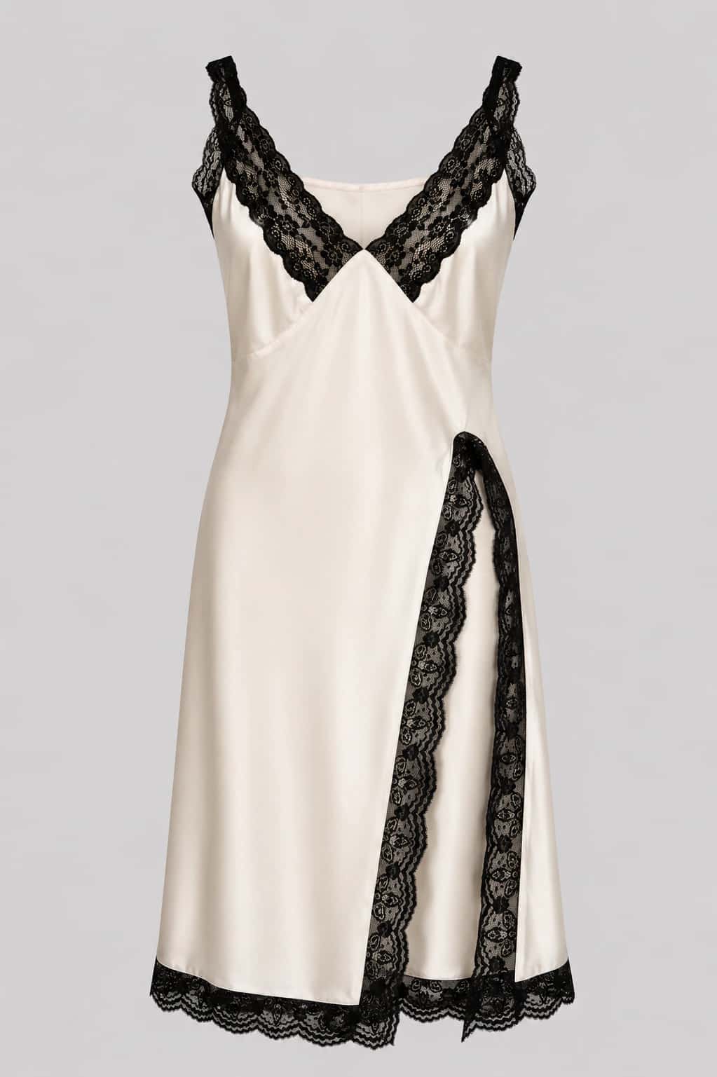 silk lace satin long blouse