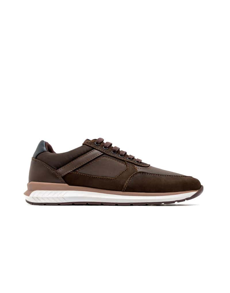 Zapato deportivo de cuero combinado con textil para hombre REF FIOR05