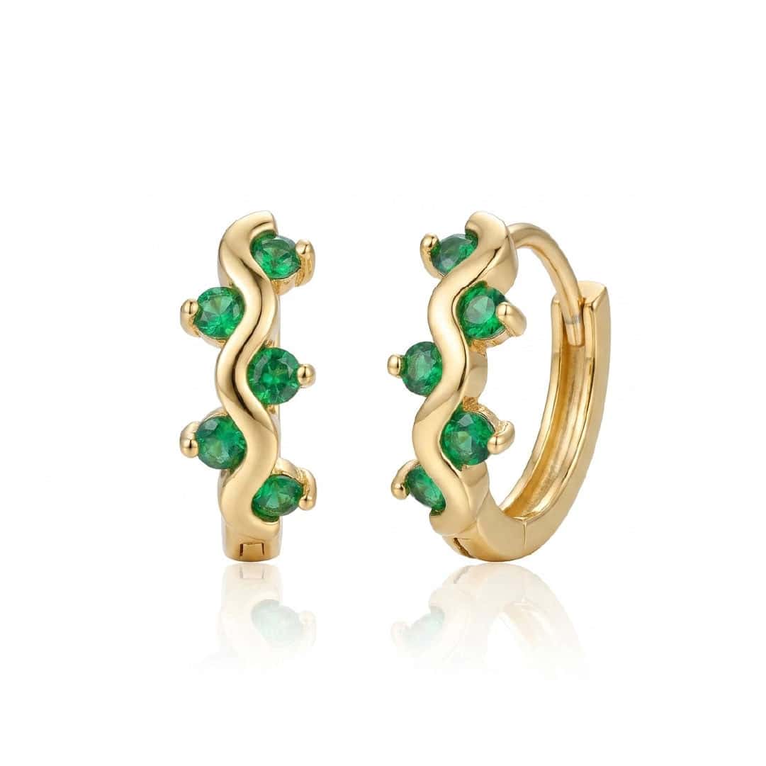 Aretes Lila Esmeralda