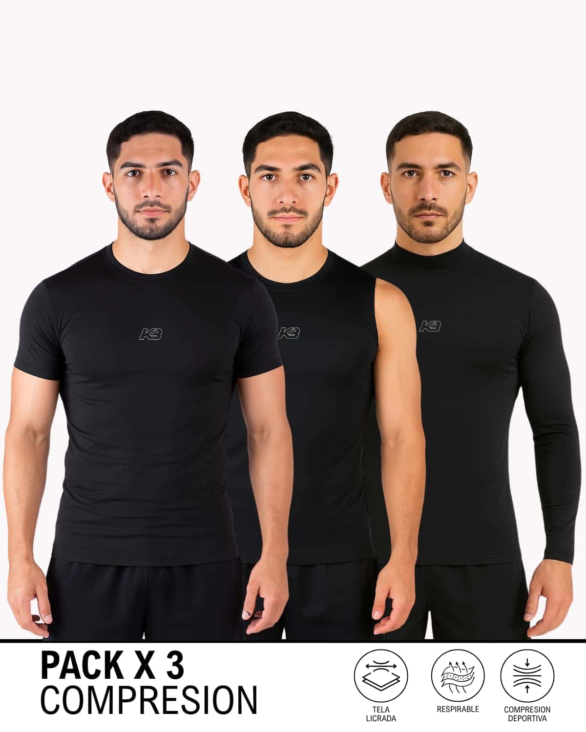 PACK X3 Drop Compresión Ref 148, 149 y 323 | KBMEN RF.366