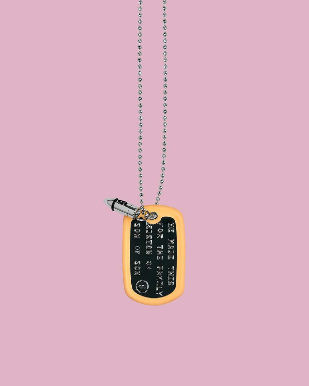 SOFS BLACK FLAG CHAIN TAG — SILVER FINISH - miniatura 2