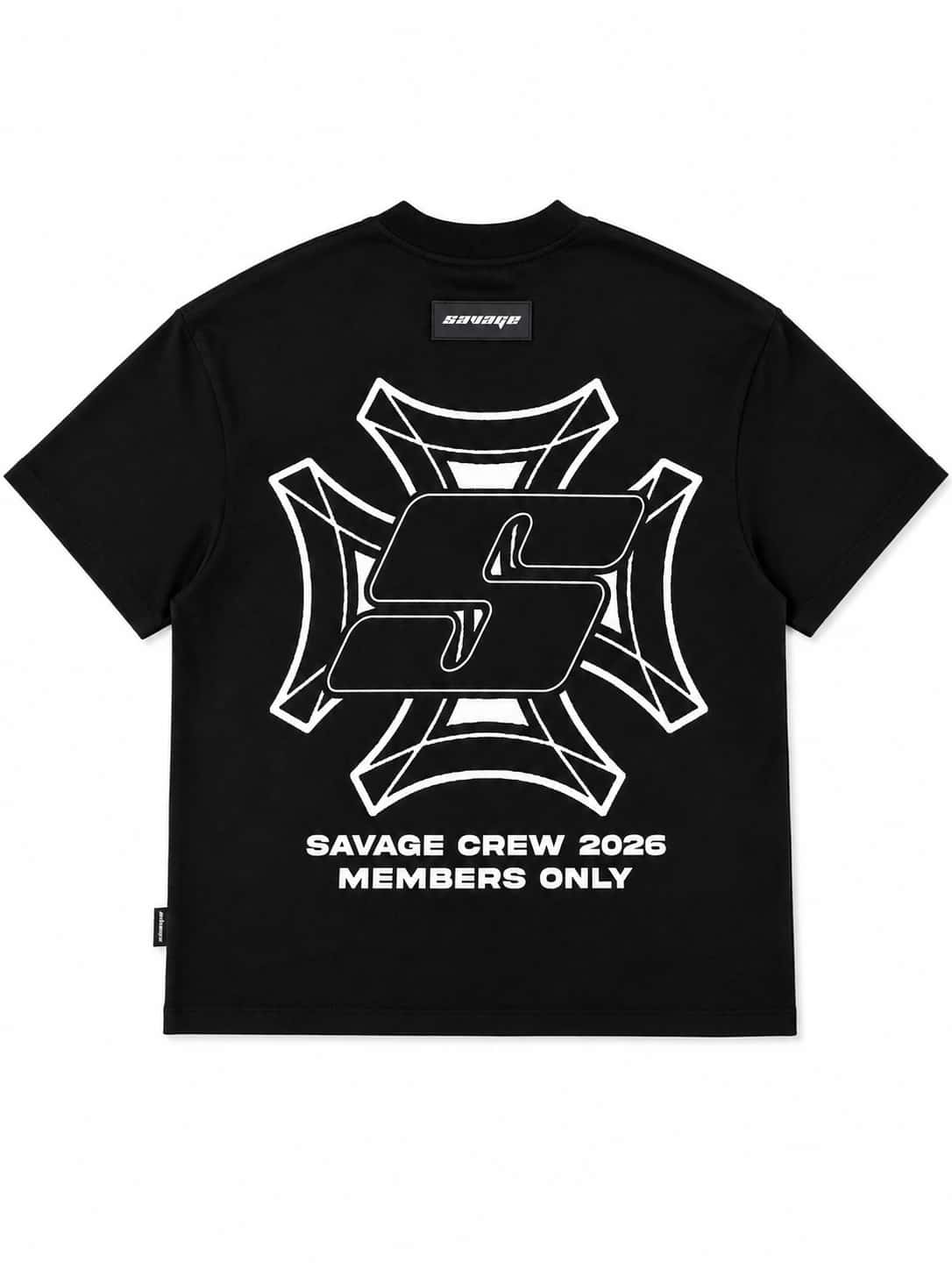 Camiseta Negra Oversize Crew  250 gramos - miniatura 2
