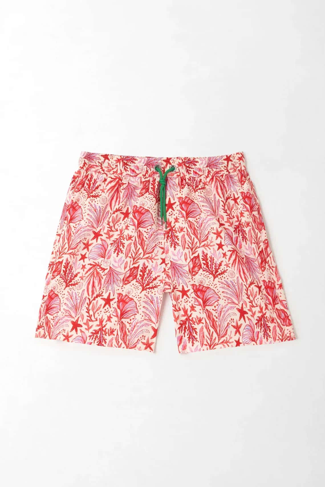 Pantaloneta de rayas y tiburones con acabado ligero para hombre