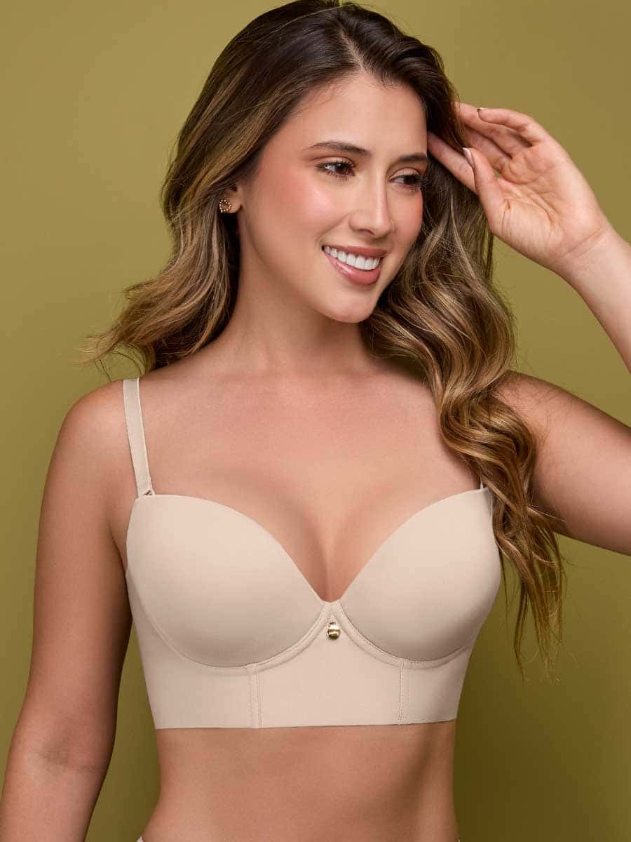 Brasier de Realce Espalda Ancha Color Perla