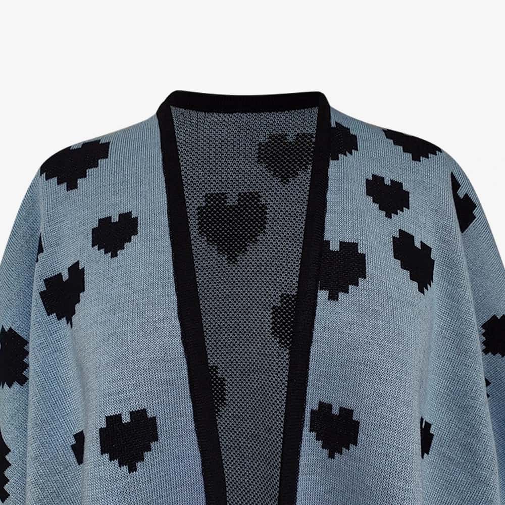 Poncho Cuore Cielo Negro - miniatura 3