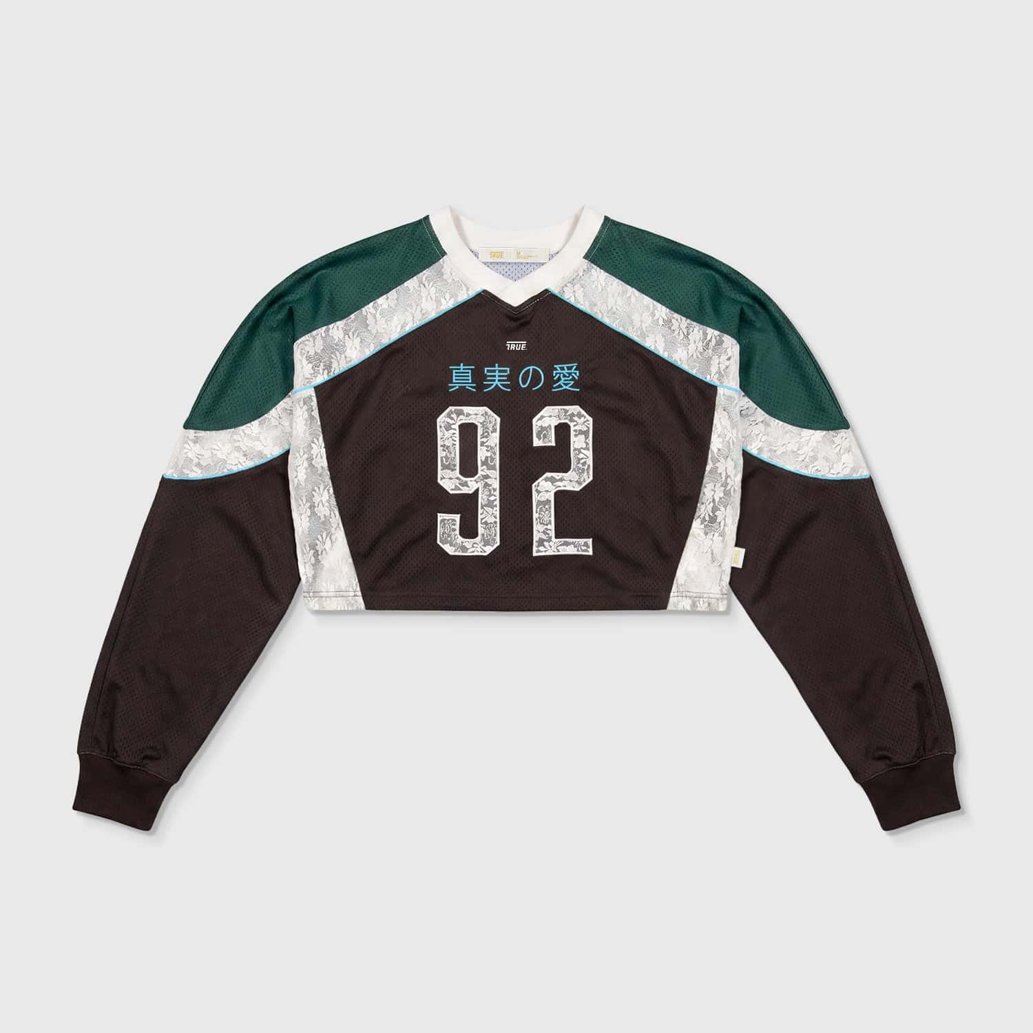 Cropped Football Jersey - Brown