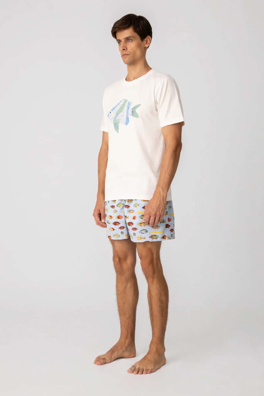 Men's cotton t-shirt white leviatan - miniatura 3