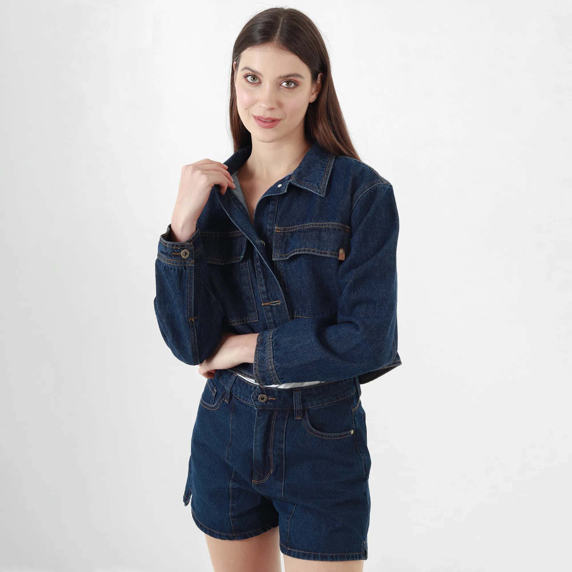 Chaqueta Denim Con Detalle