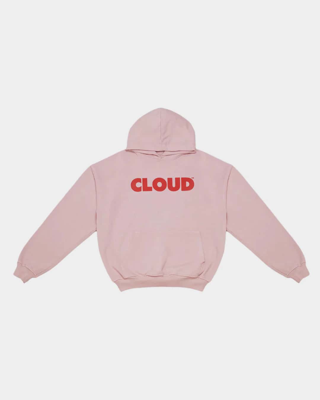 HOODIE BLOCK ROJO SOBRE ROSA BOXY FIT