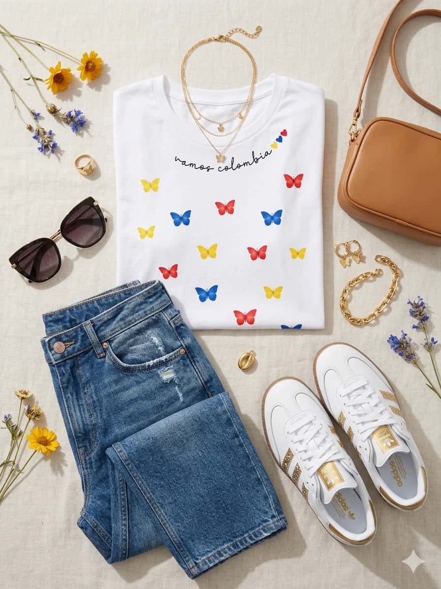 CAMISETA MARIPOSAS TRICOLOR - miniatura 4