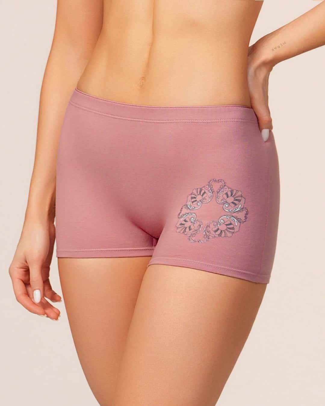 Boxer Largo Tiro Alto en Algodón Estampado para Mujer Ref. 8012 - miniatura 12
