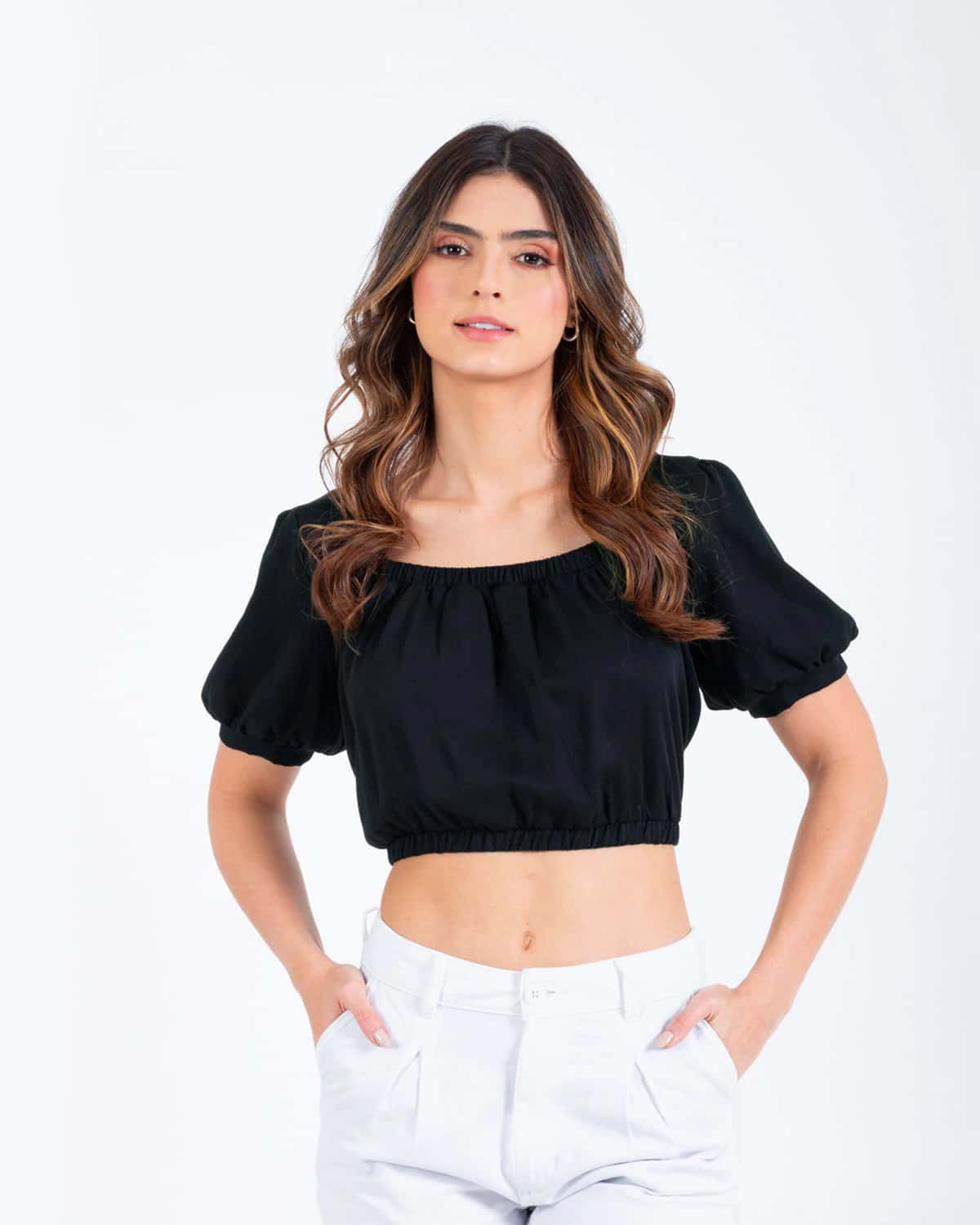 Blusa negra para mujer
