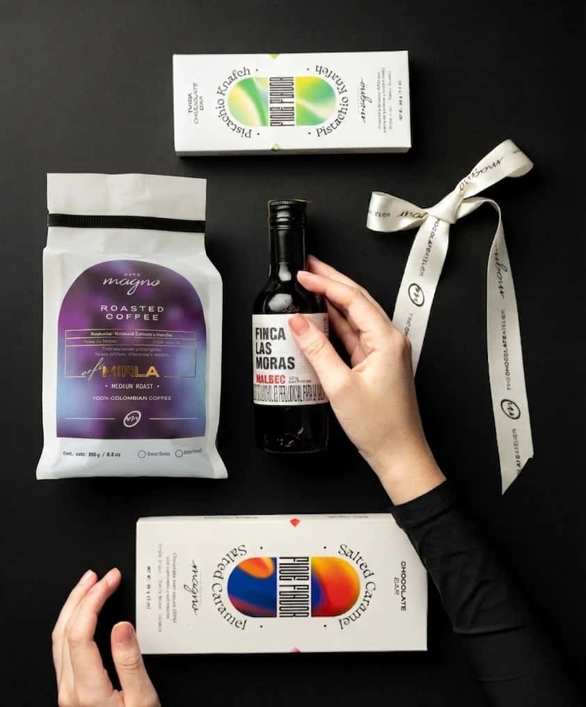 Kit chocolate, vino y café