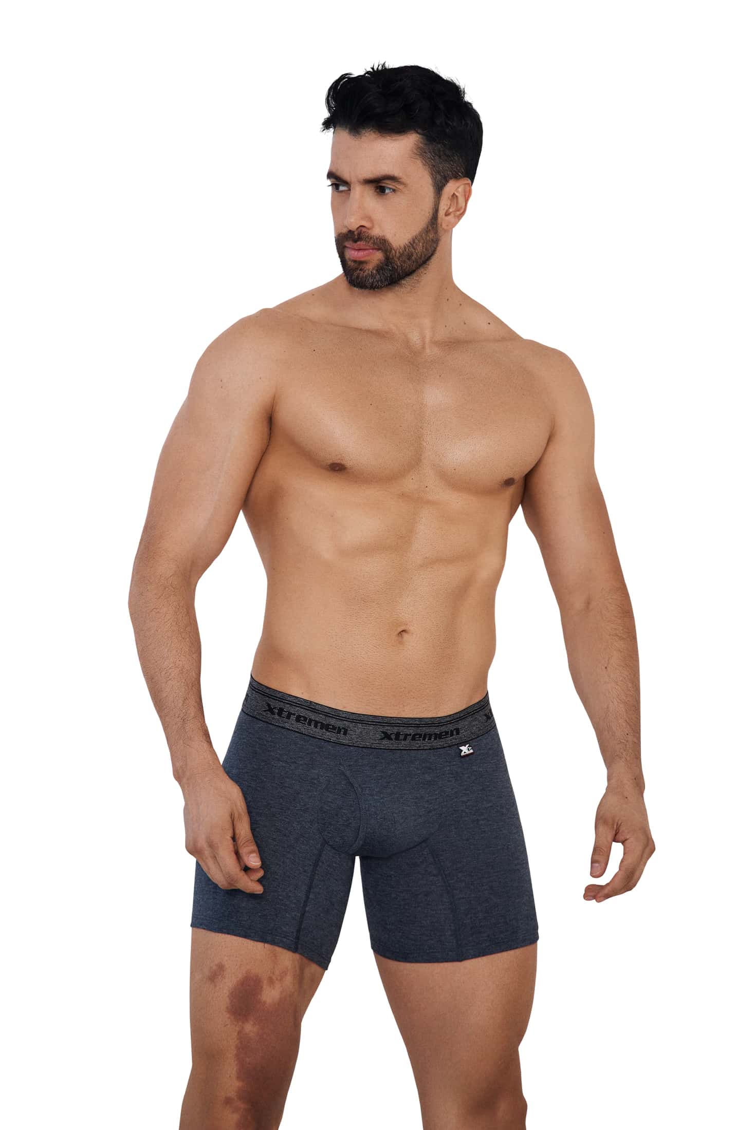BOXER LARGO CON ABERTURA EN BRAGUETA GRIS CROSS