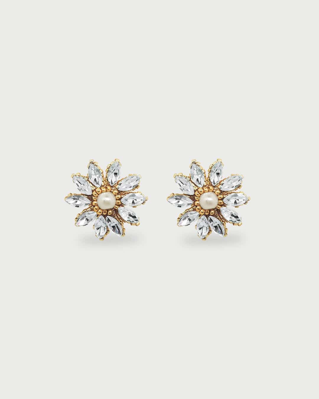 Aretes Pétalos Cristal