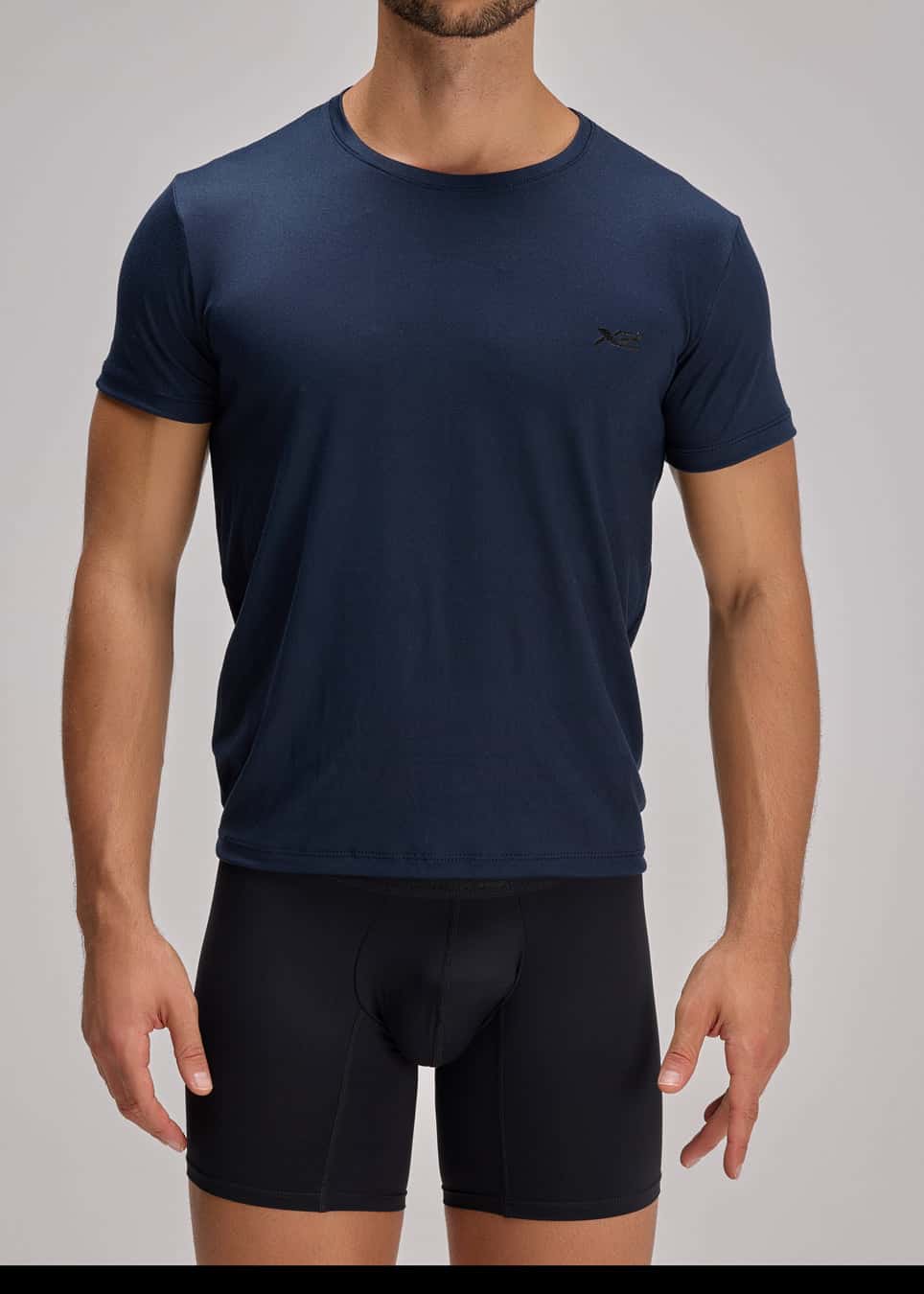 Camiseta Cuello Redondo Firmament Azul X2