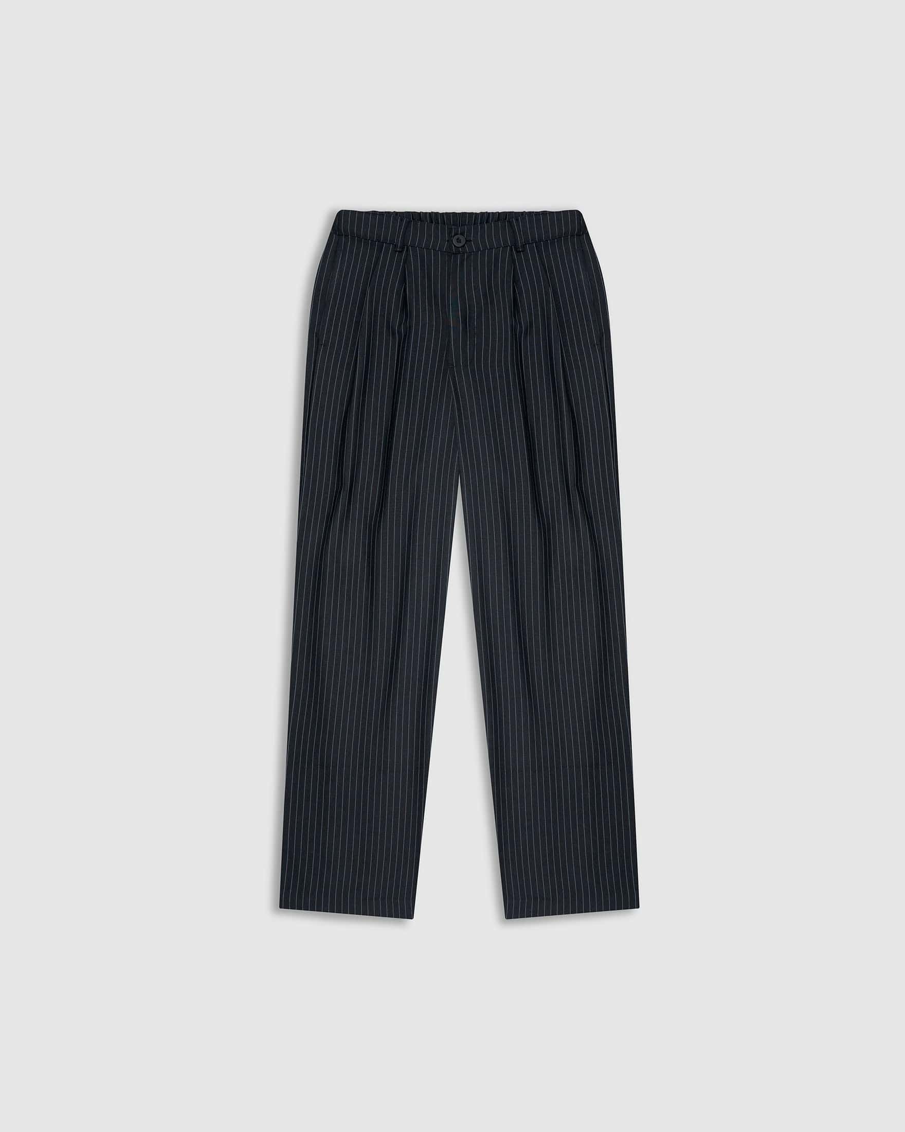 Trouser a Rayas - Negro Oscuro