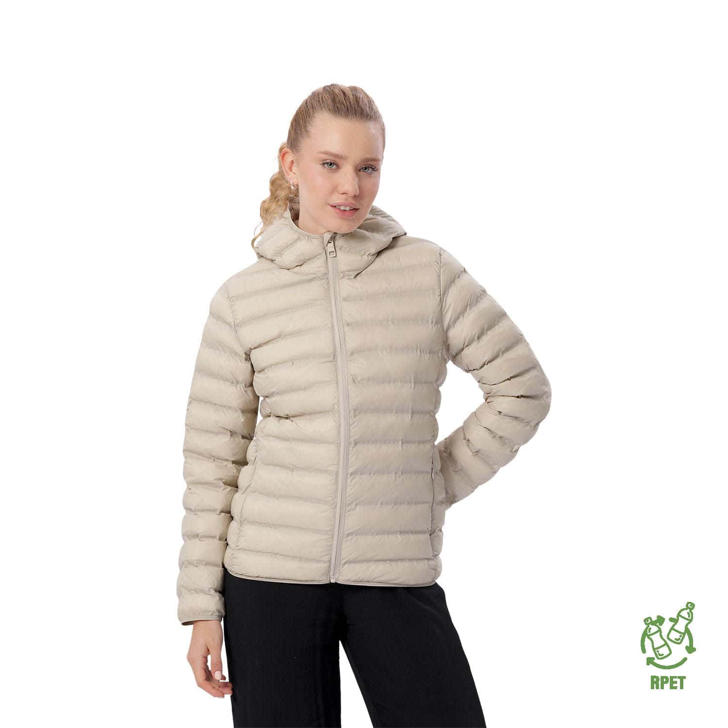 Chaqueta Acolchada para Mujer Colorfull Pro Beige