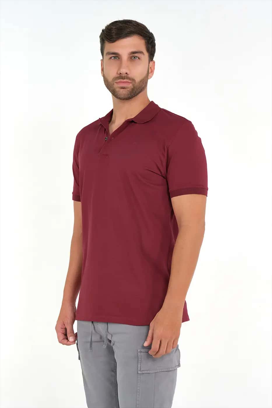 Camiseta Polo 100% Algodón Vinotinto