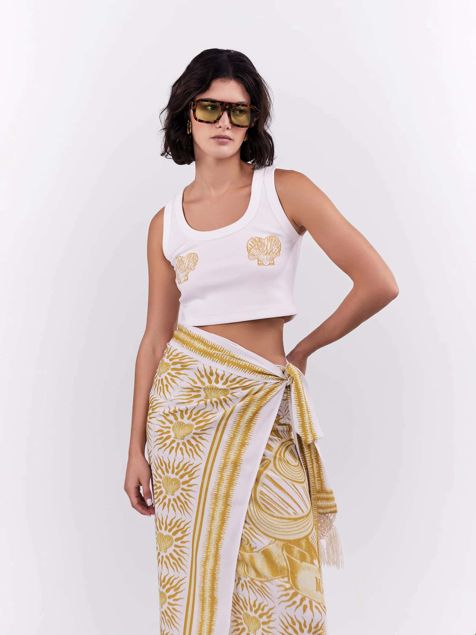 Cropped Tank Top Oasis - Oro
