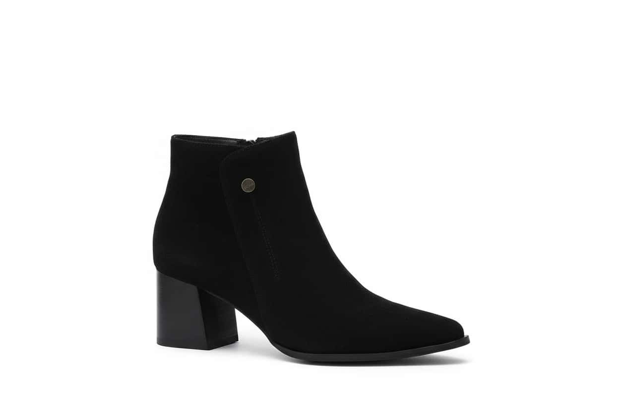 Botin Lihana Cuero Ante Negro - miniatura 2